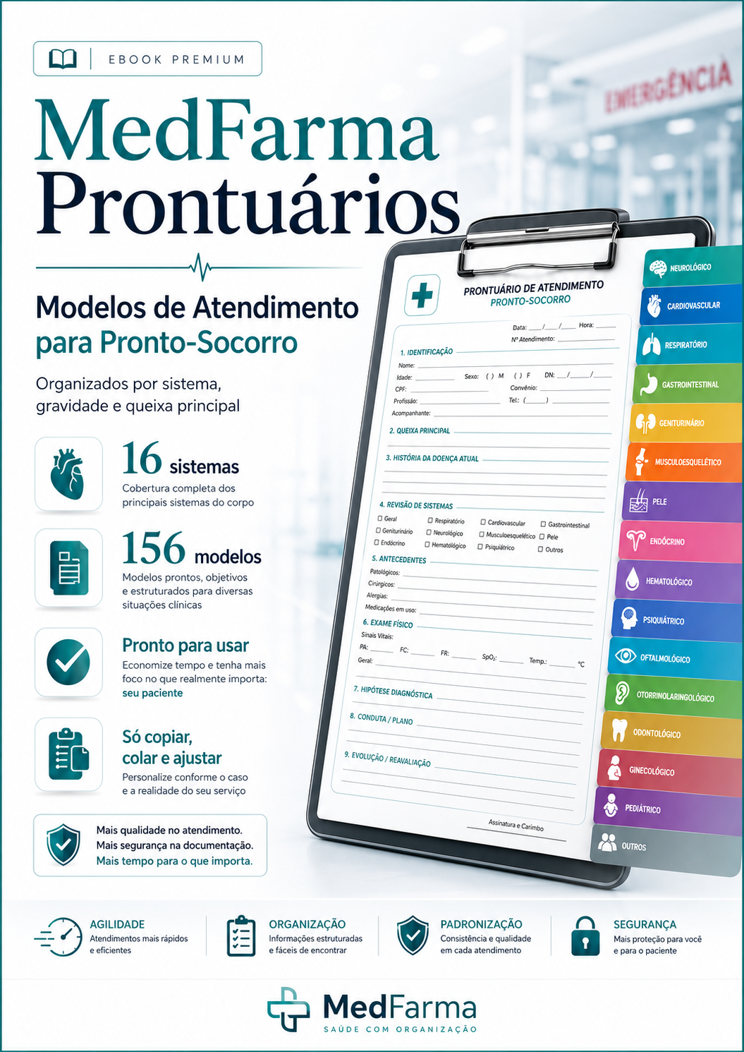 Capa do material MedFarma Prontuários para Pronto-Socorro