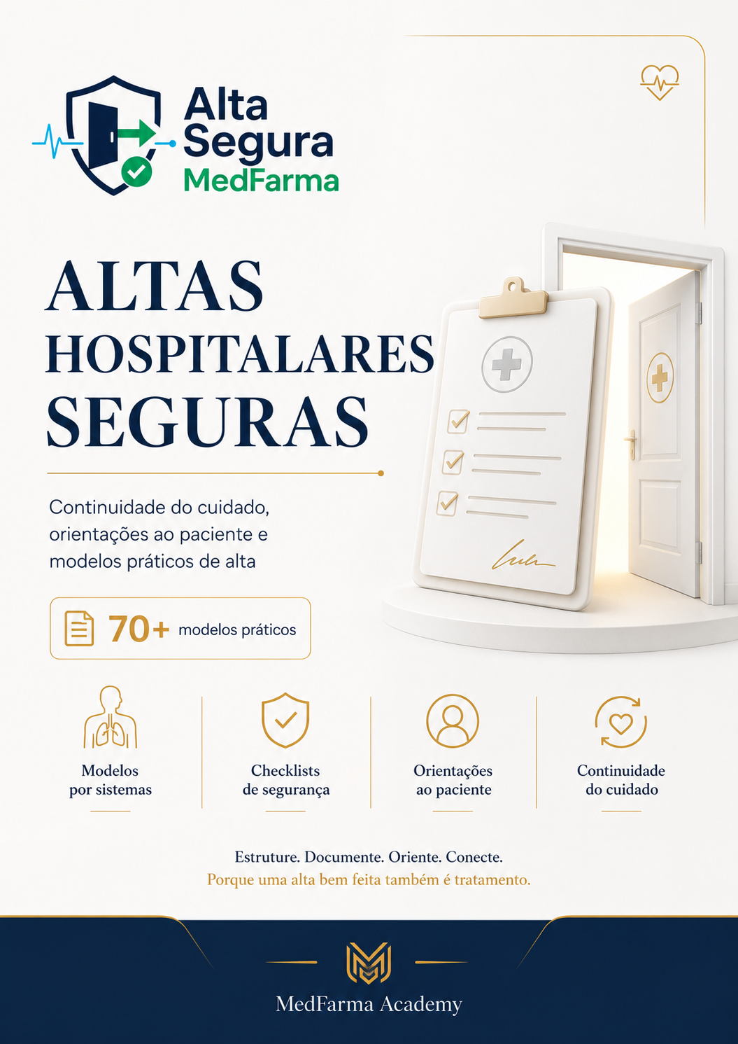 Capa do material Altas Hospitalares Seguras MedFarma